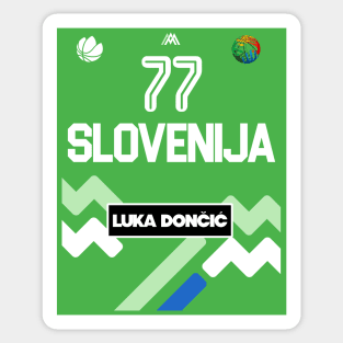 Luka Doncic Slovenia Jersey Fan Design Sticker